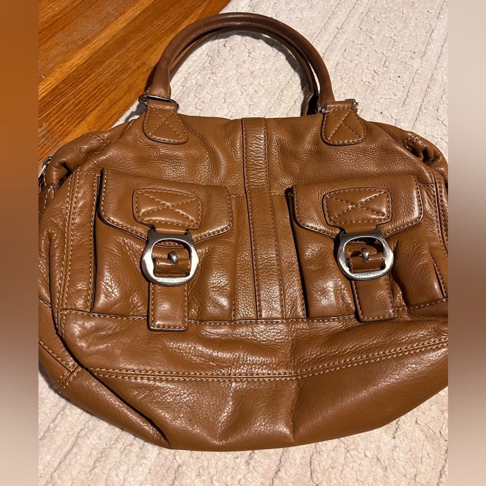 Michael Kors brown leather shoulder bag